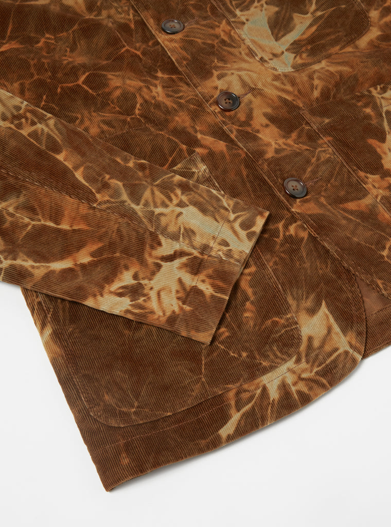 Universal Works Bakers Jacket in Brown Hand-Dyed Japanese Cord