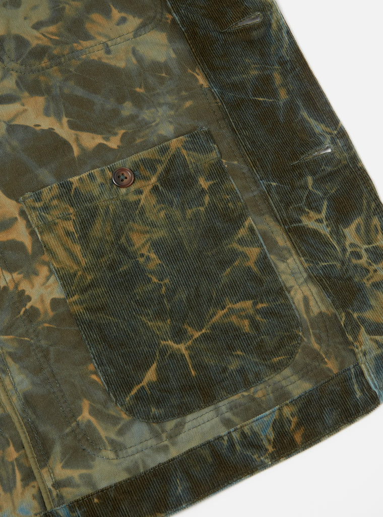 Universal Works Bakers Jacket in Green Hand-Dyed Japanese Cord