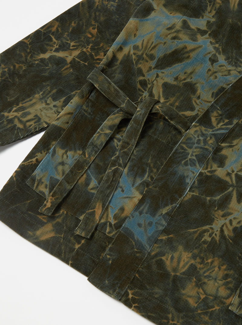 Universal Works Kyoto Work Jacket in Green Hand-Dyed Japanese Cord