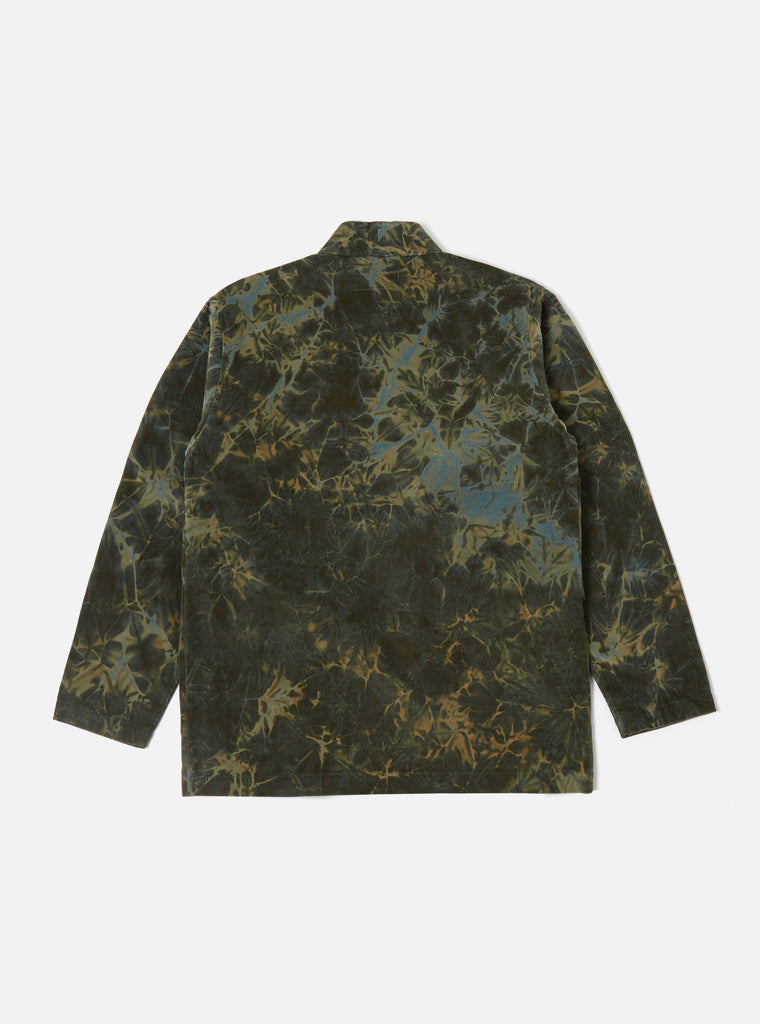 Universal Works Kyoto Work Jacket in Green Hand-Dyed Japanese Cord