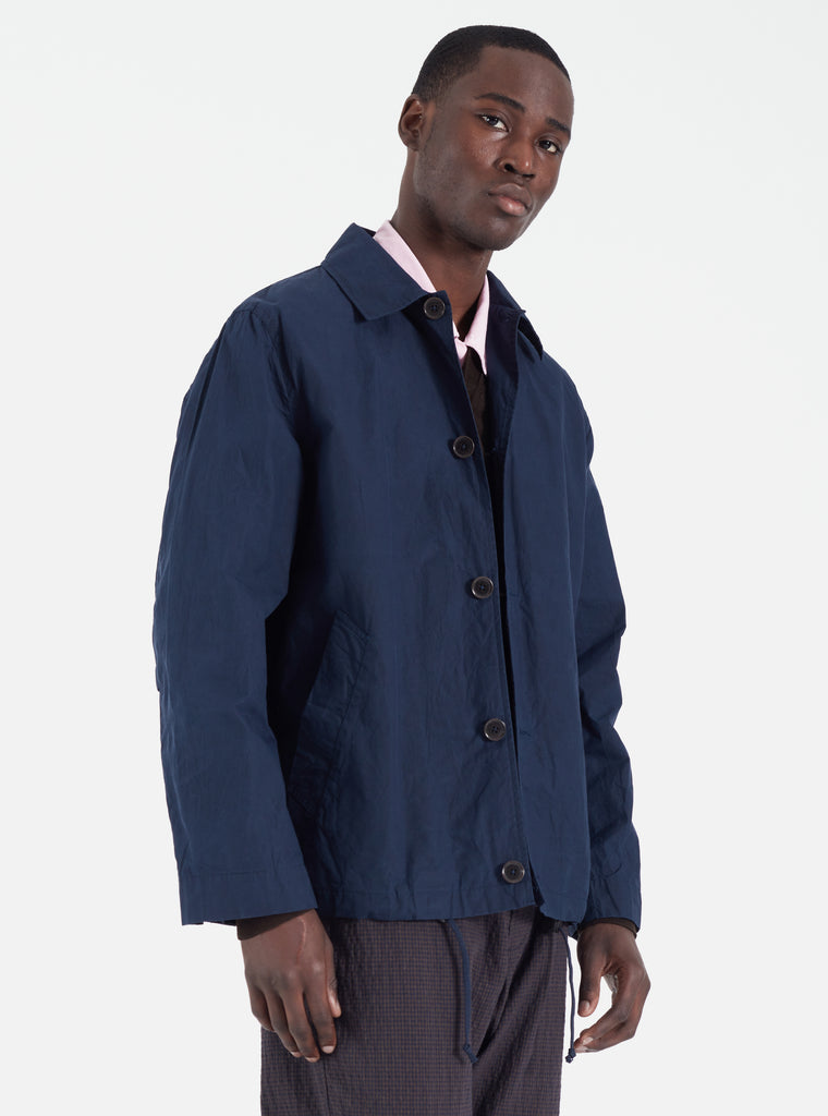 Universal Works Wayfarer Jacket in Navy Aero Wax Cotton