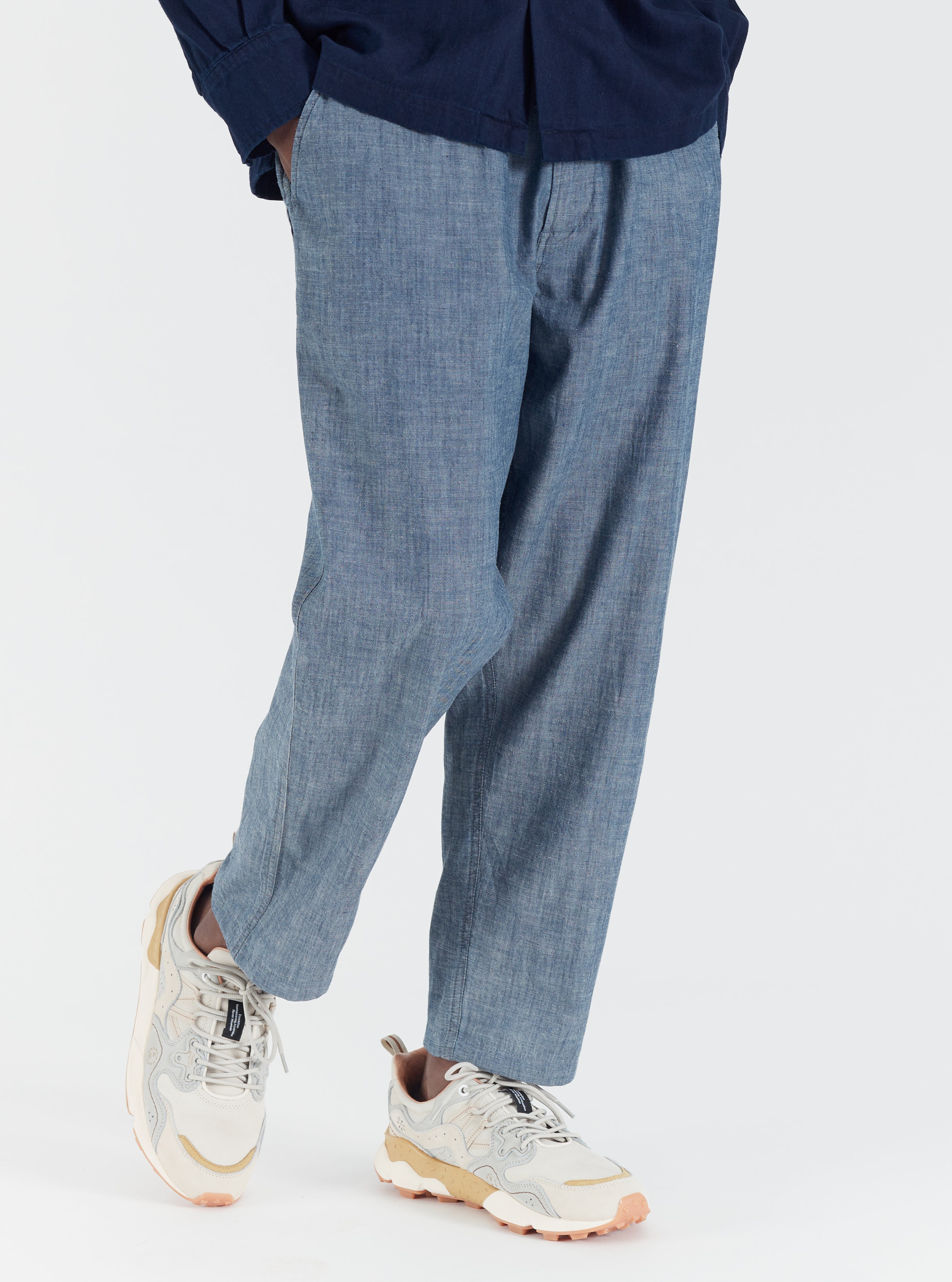 Universal Works  Kyoto Tapered Pleated CottonCorduroy Drawstring Trousers   Neutrals Universal Works