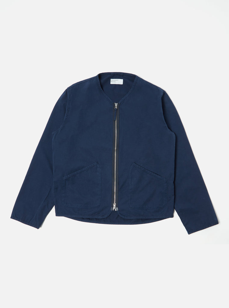 Universal Works Military Liner Jacket in Navy Summer Canvas