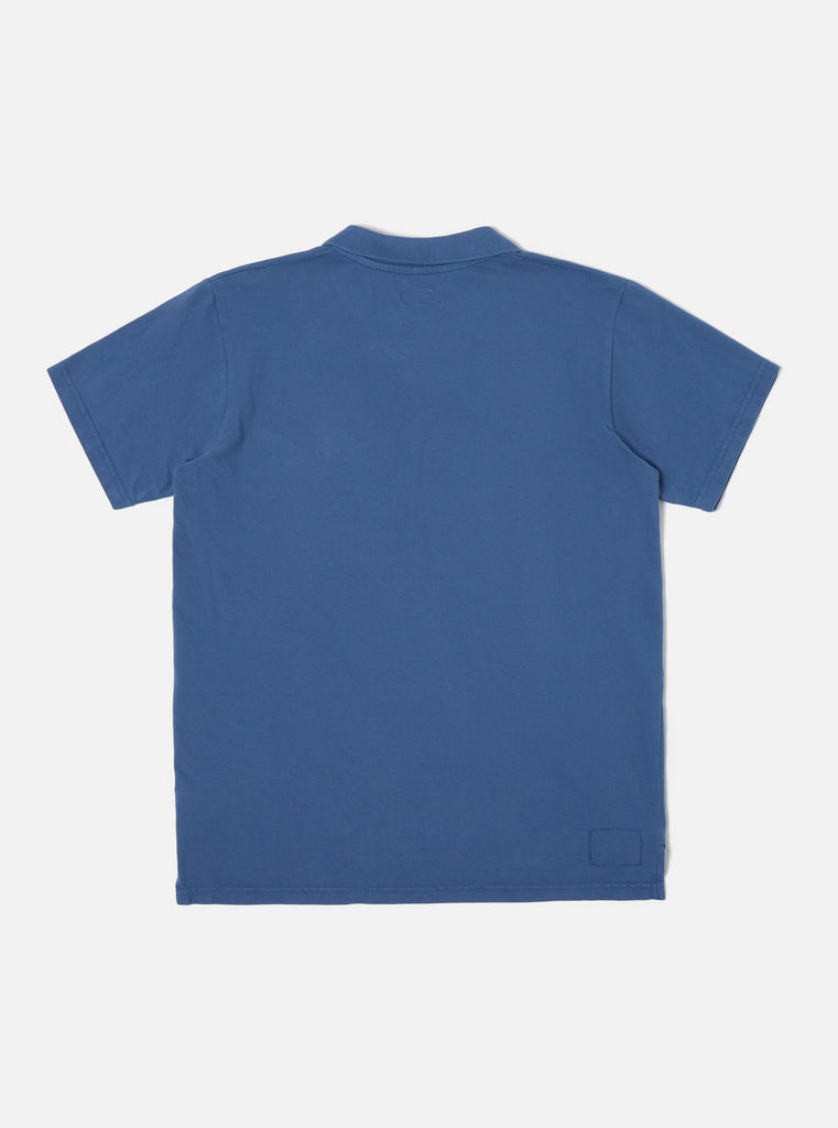 Universal Works Vacation Polo in Blue Piquet