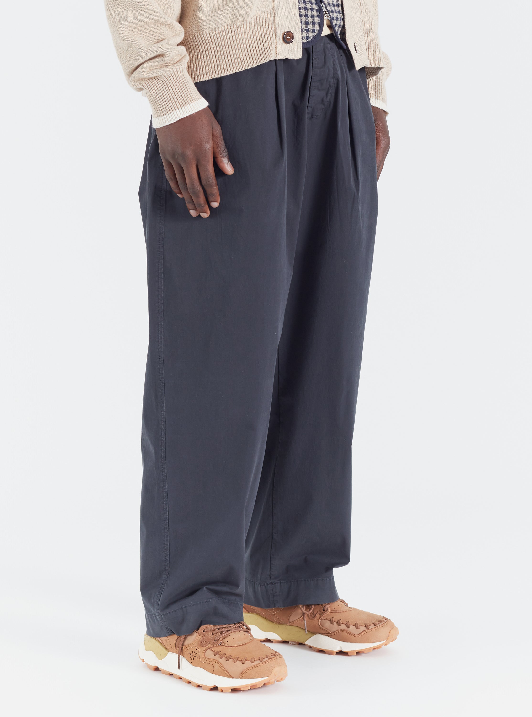 Universal Works】Double Pleat Pant In Navy Twill – Blue Beach Denim