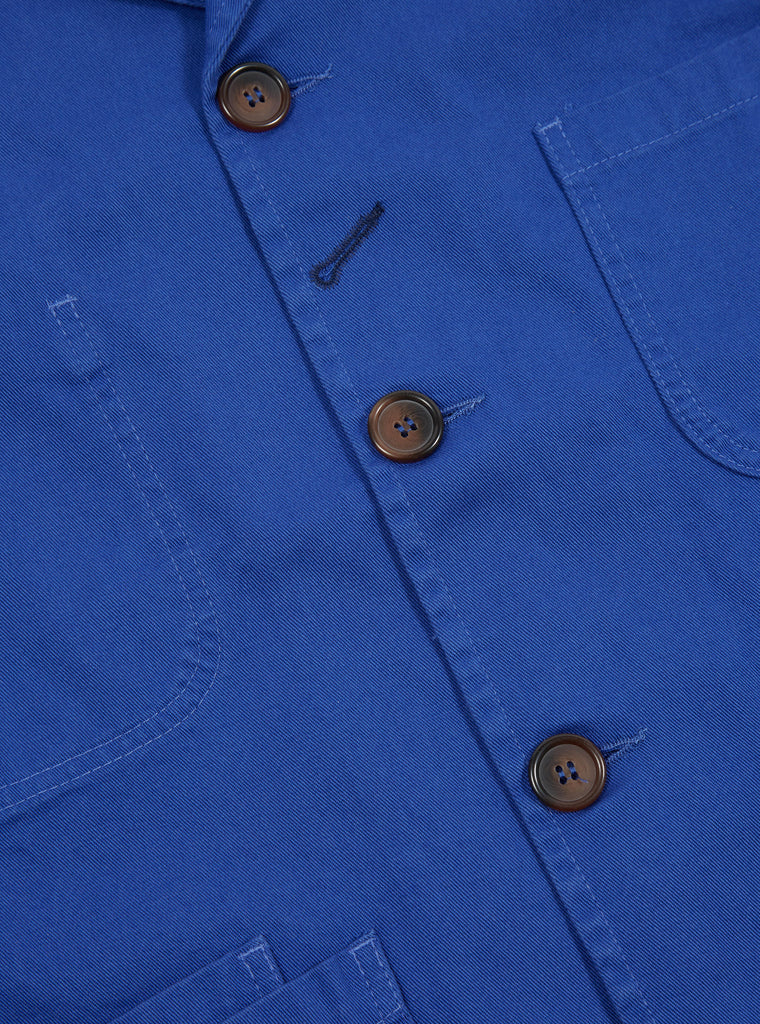 Universal Works Bakers Jacket in Royal Blue Byron Twill