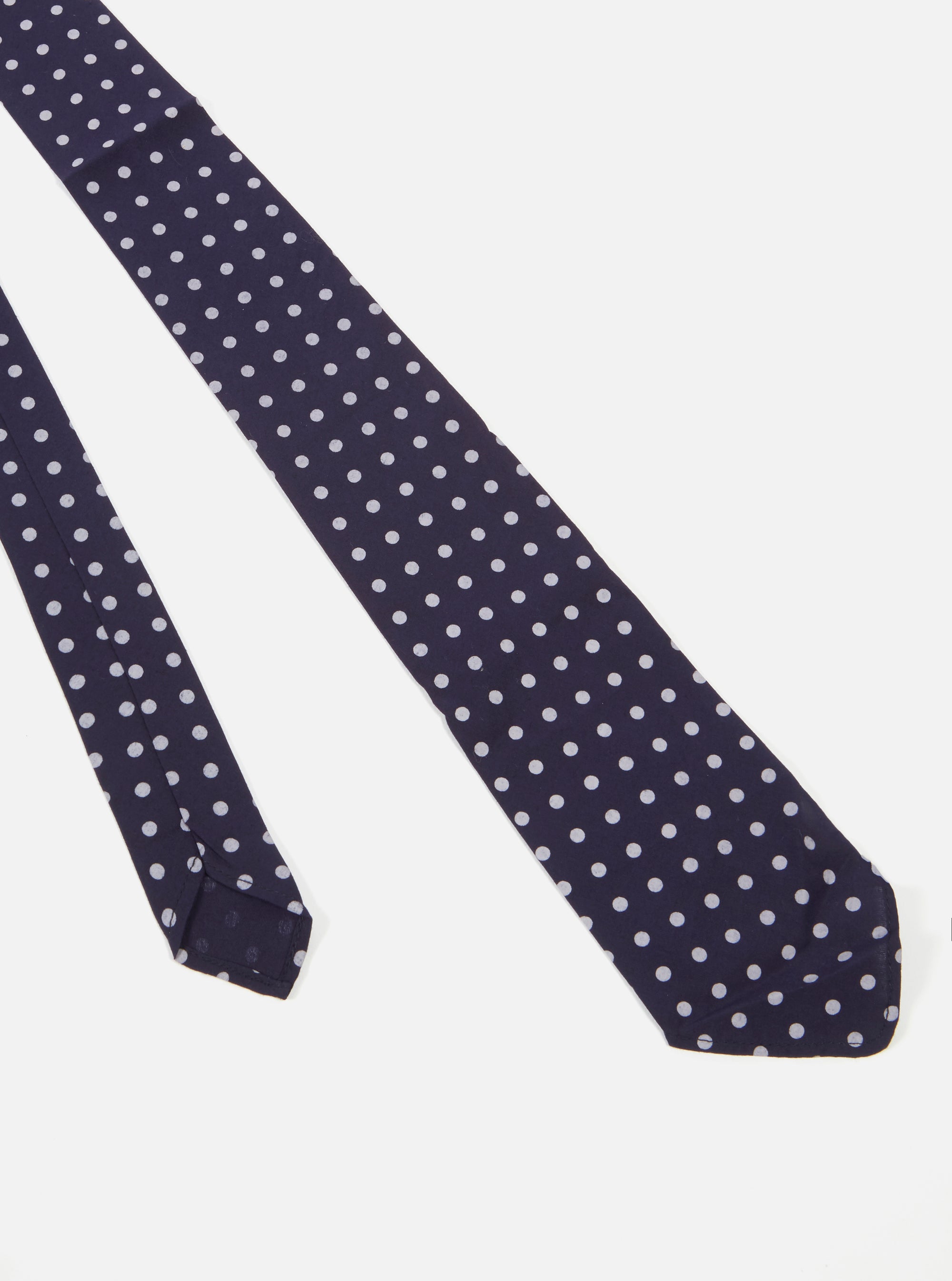 Universal Works Tie in Navy Dot Print