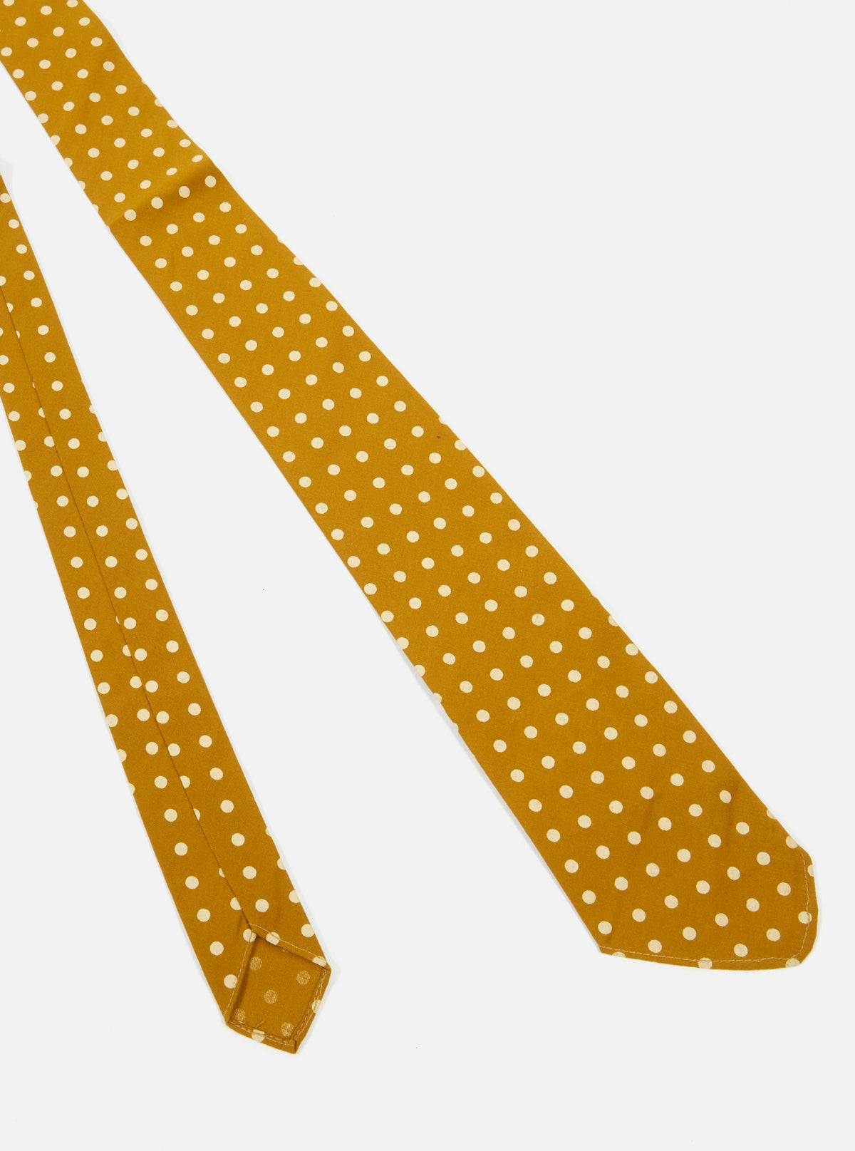 Universal Works Tie in Mustard Dot Print