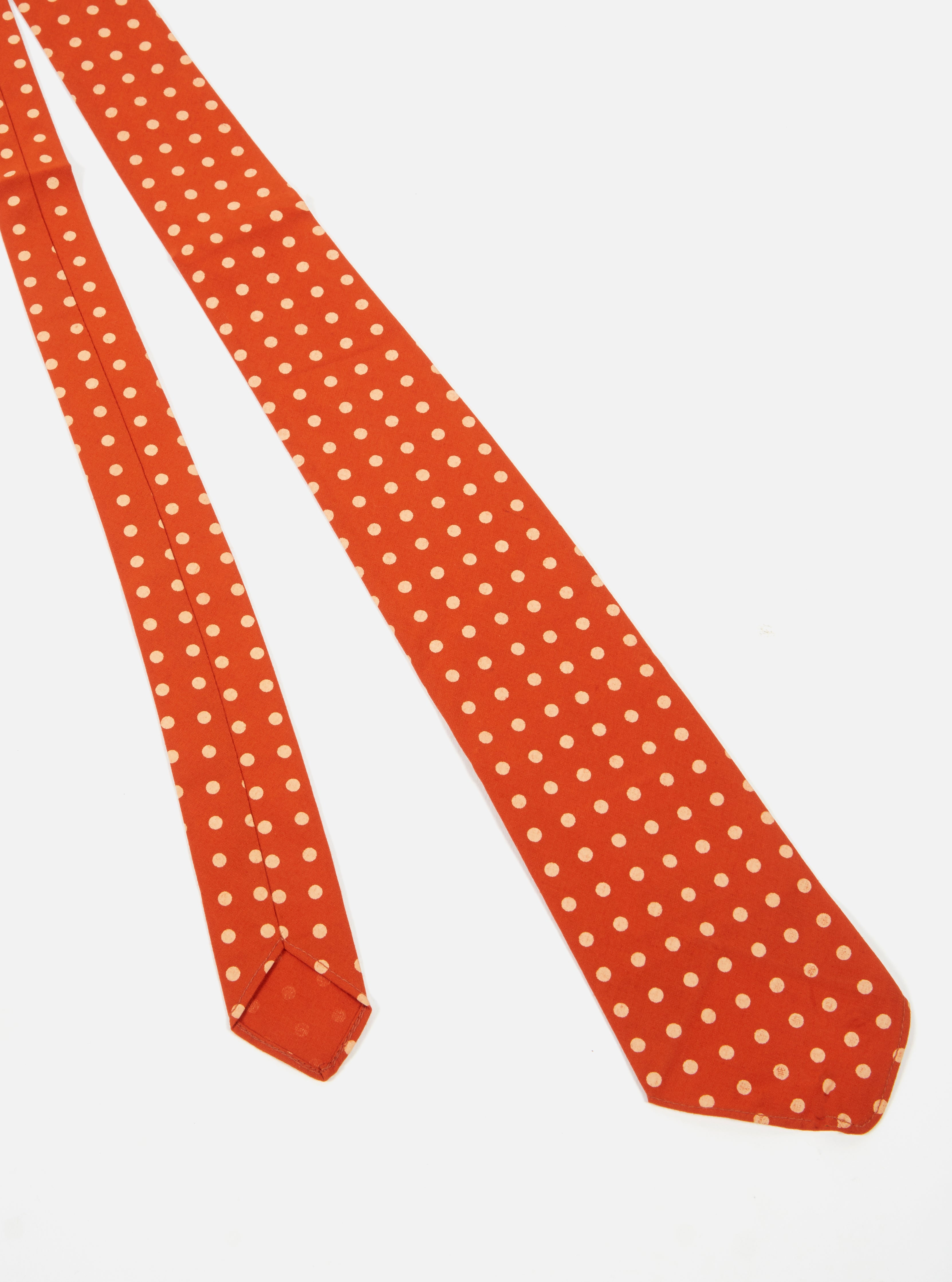 Universal Works Tie in Orange Dot Print