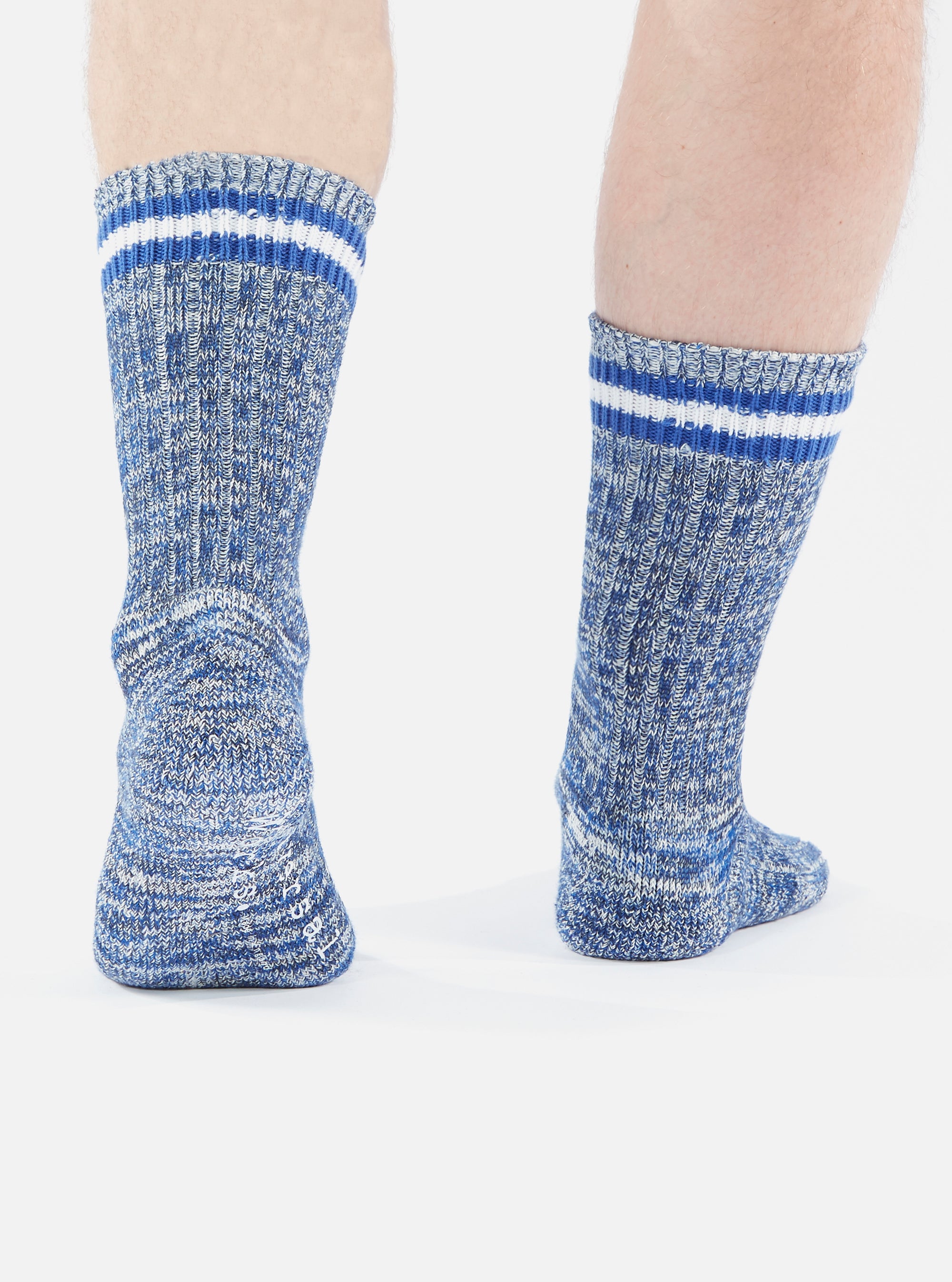 Universal Works Everyday Stripe Sock in Navy Cotton