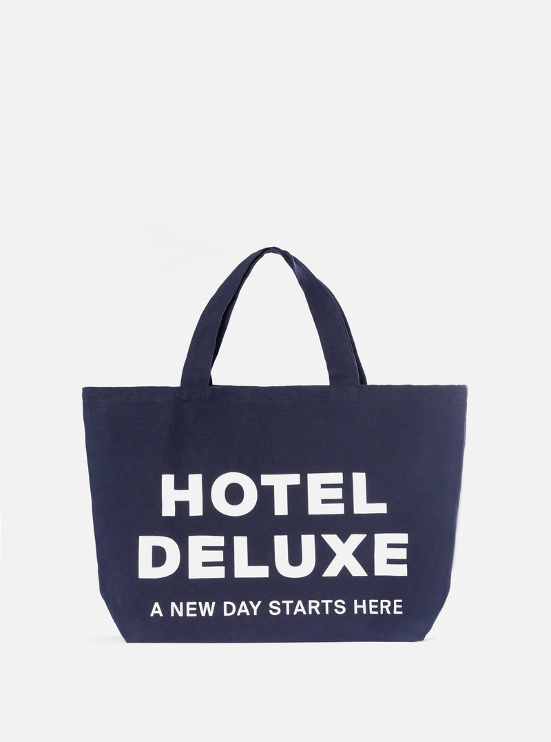 Universal Works Tote Bag in Navy Canvas