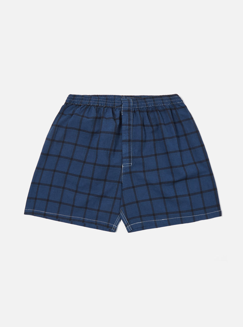 Universal Works Boxer Short in Blue Check