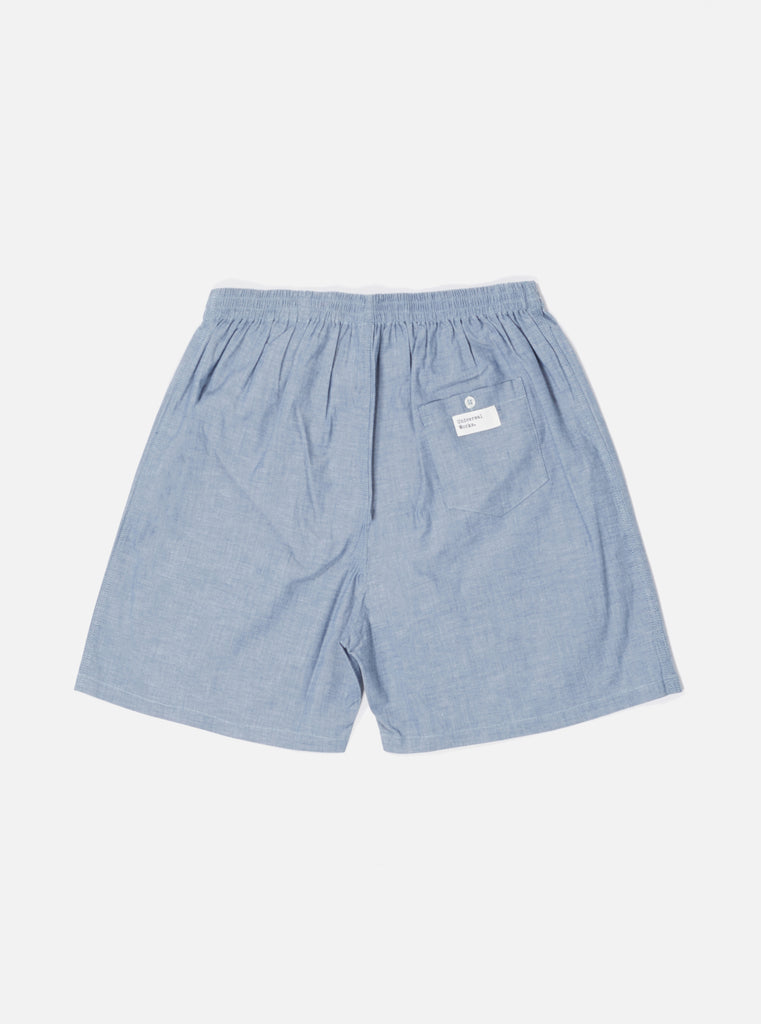 Universal Works Boxer Short in Chambray Cotton