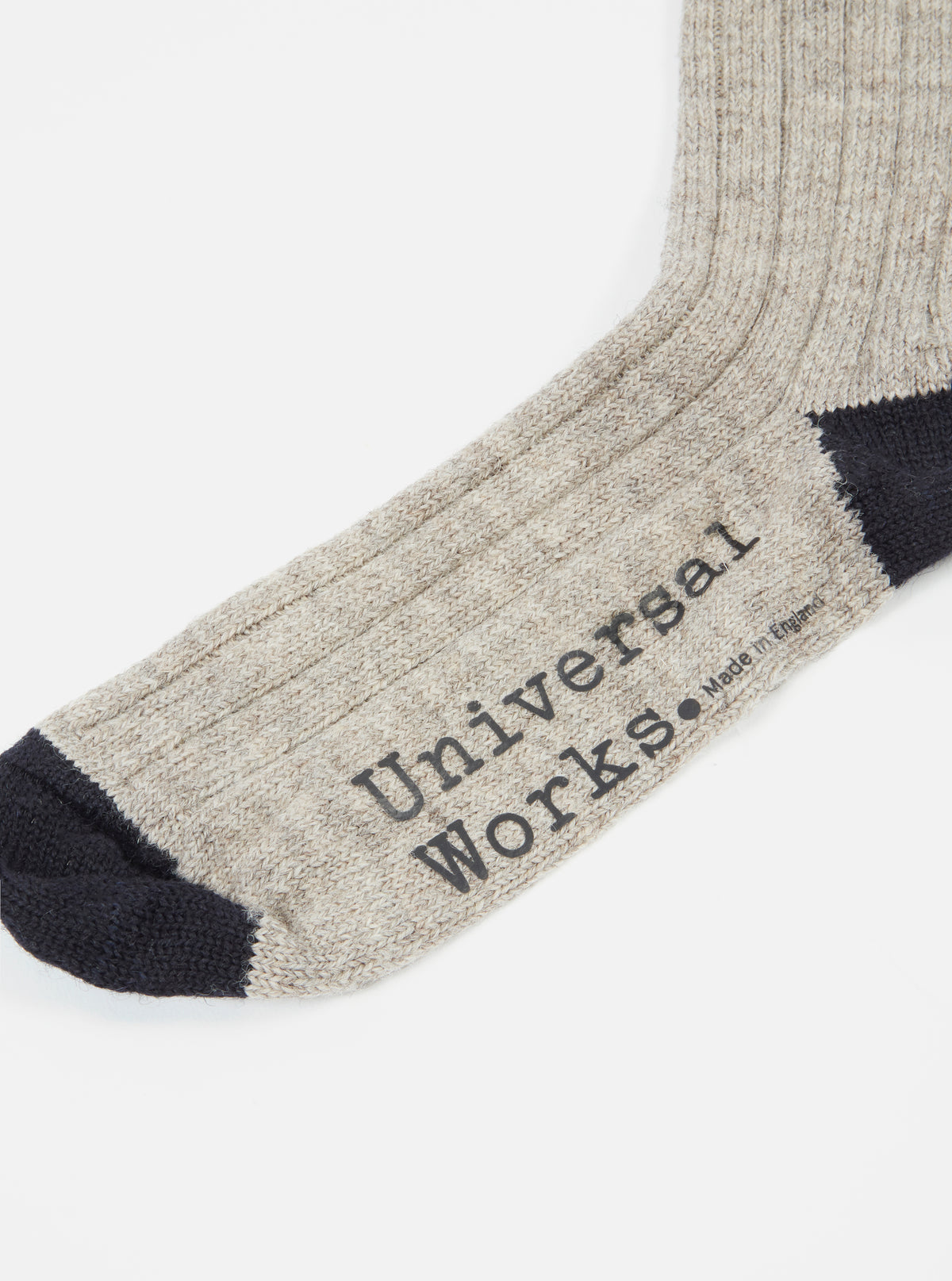 Universal Works Hike Sock In Stone Wool