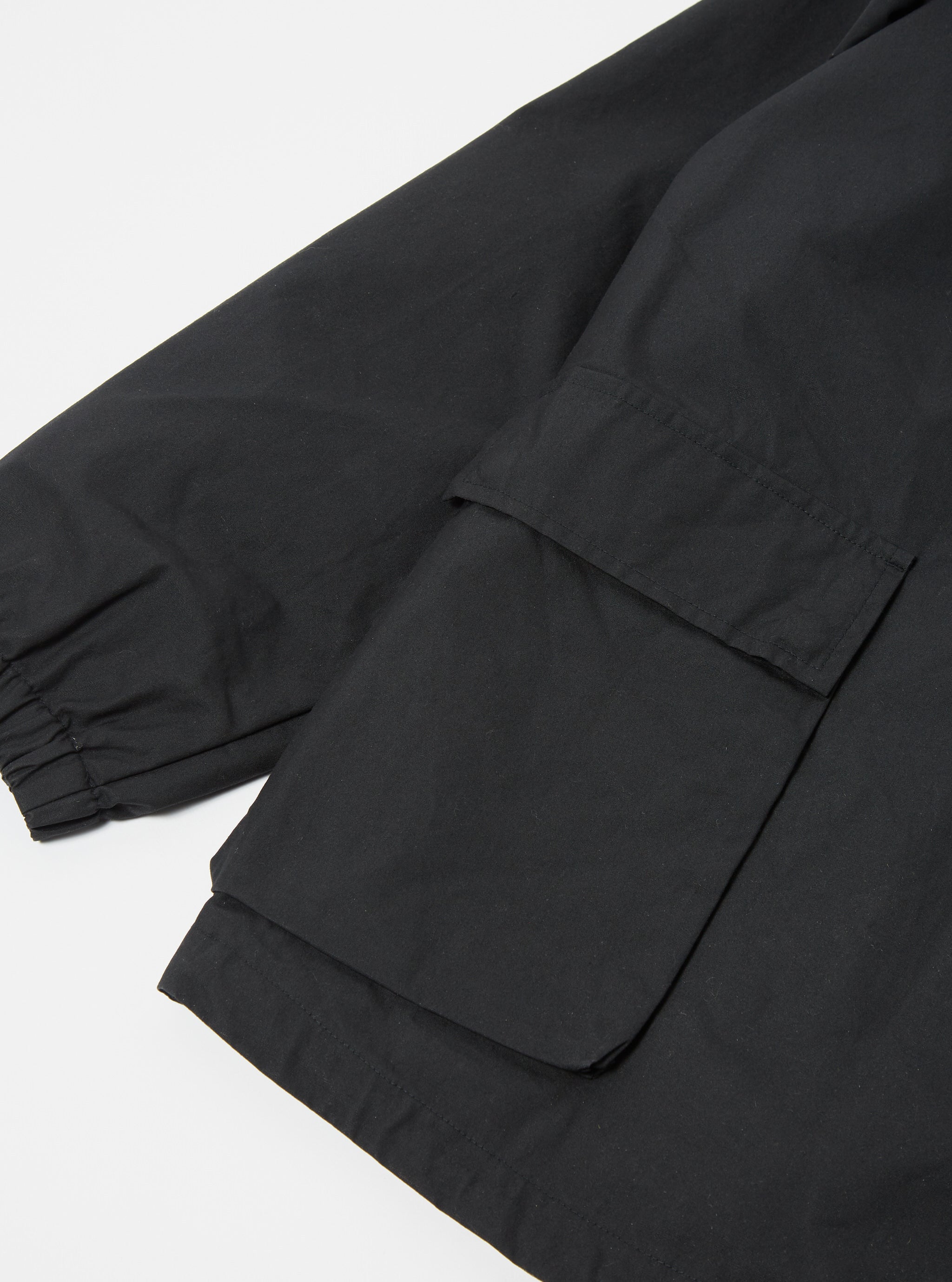 Universal Works Stayout Jacket in Black British Millerain Wax