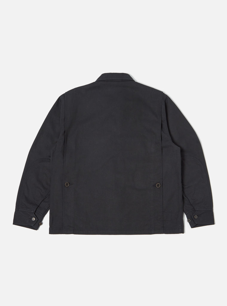 Universal Works Cruiser Jacket in Black Winter Twill