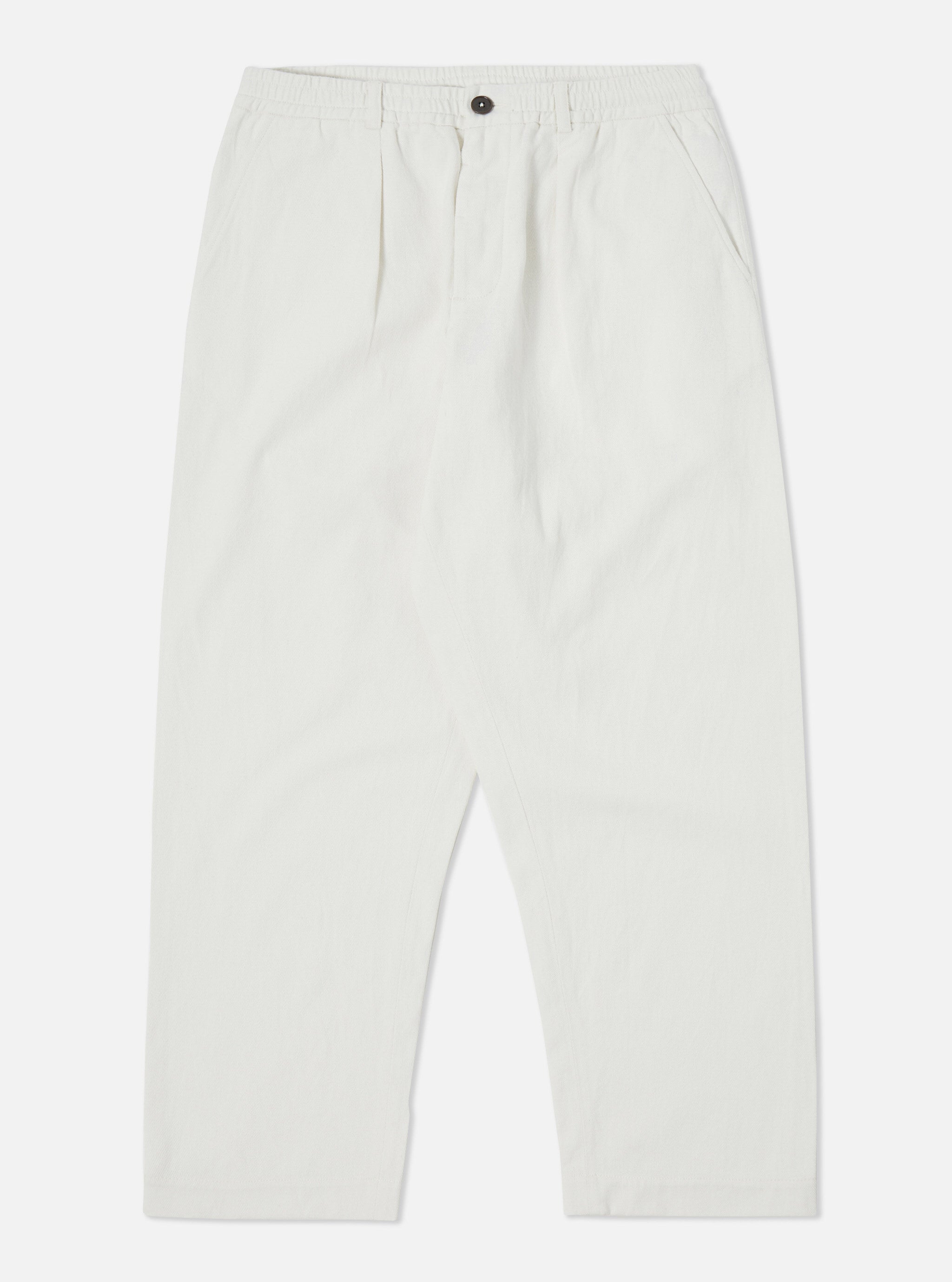 Universal Works Oxford Pant in White Winter Twill