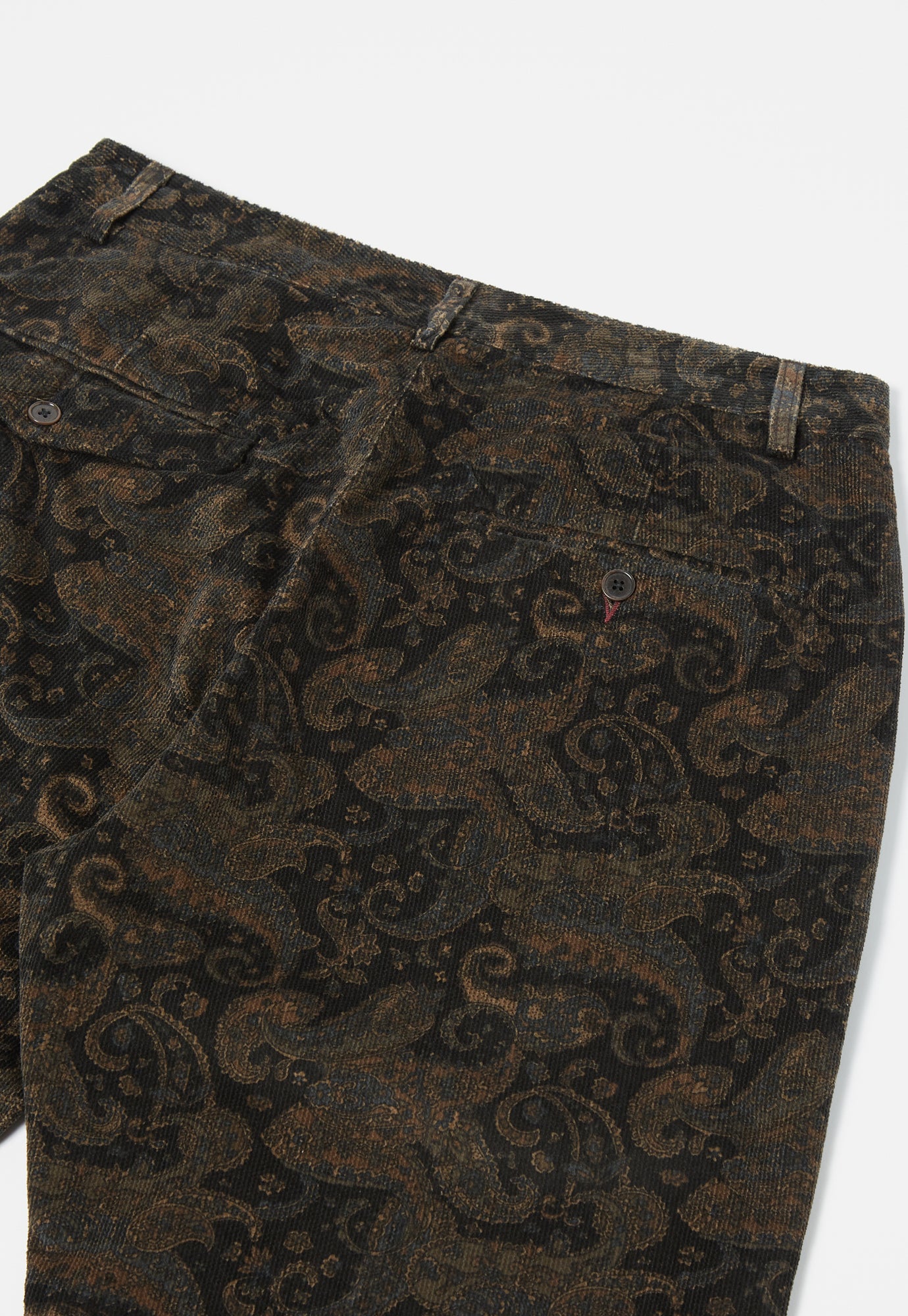 Universal Works Super Chino in Black Japanese Print Cord
