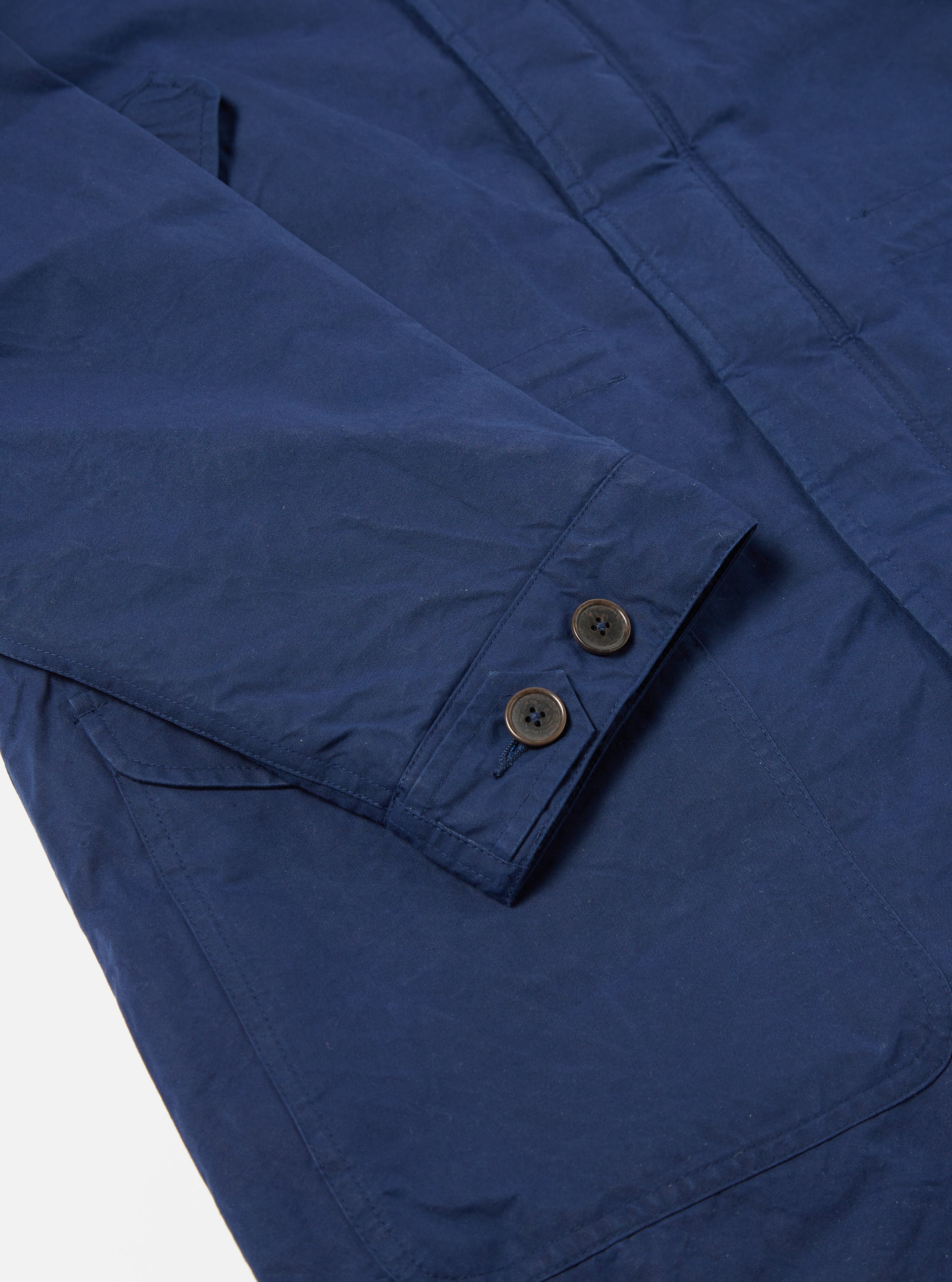Universal Works Cold Weather Parka in Navy Scottish Wax Cotton