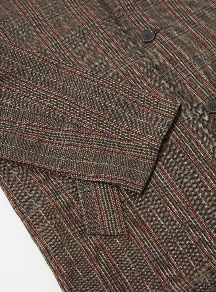 Universal Works Overcoat in Brown Tweed Wool