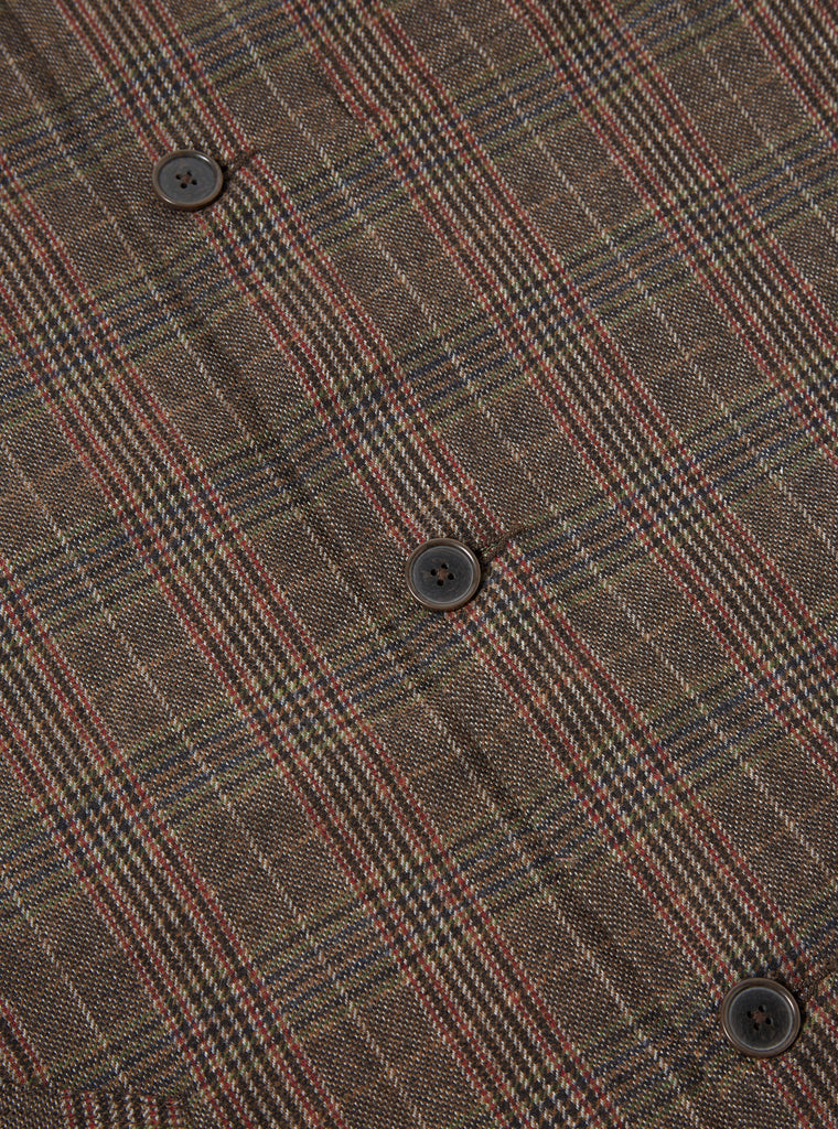 Universal Works Overcoat in Brown Tweed Wool