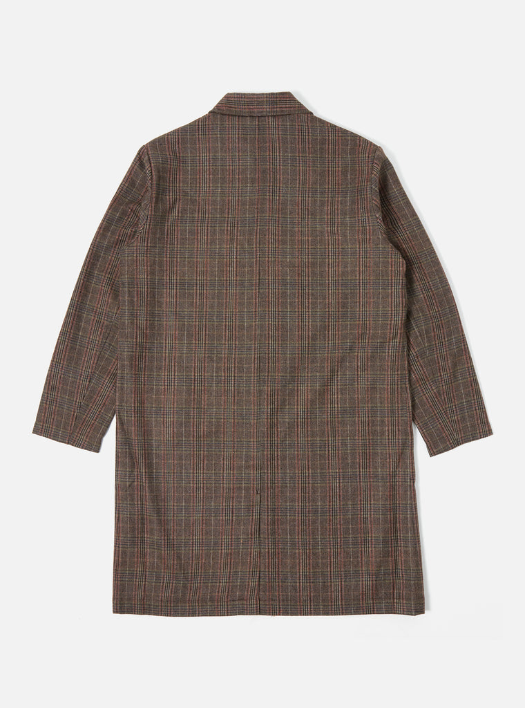 Universal Works Overcoat in Brown Tweed Wool