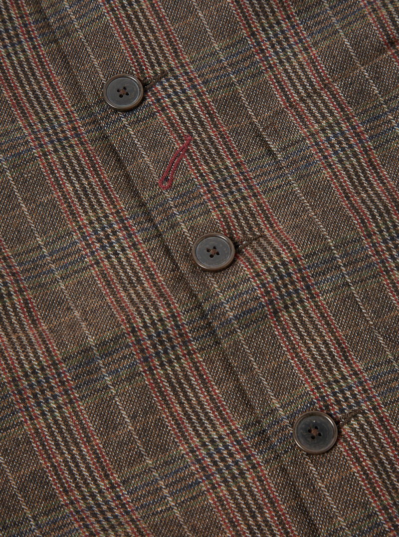 Universal Works Long Bakers Jacket V3 in Brown Tweed Wool