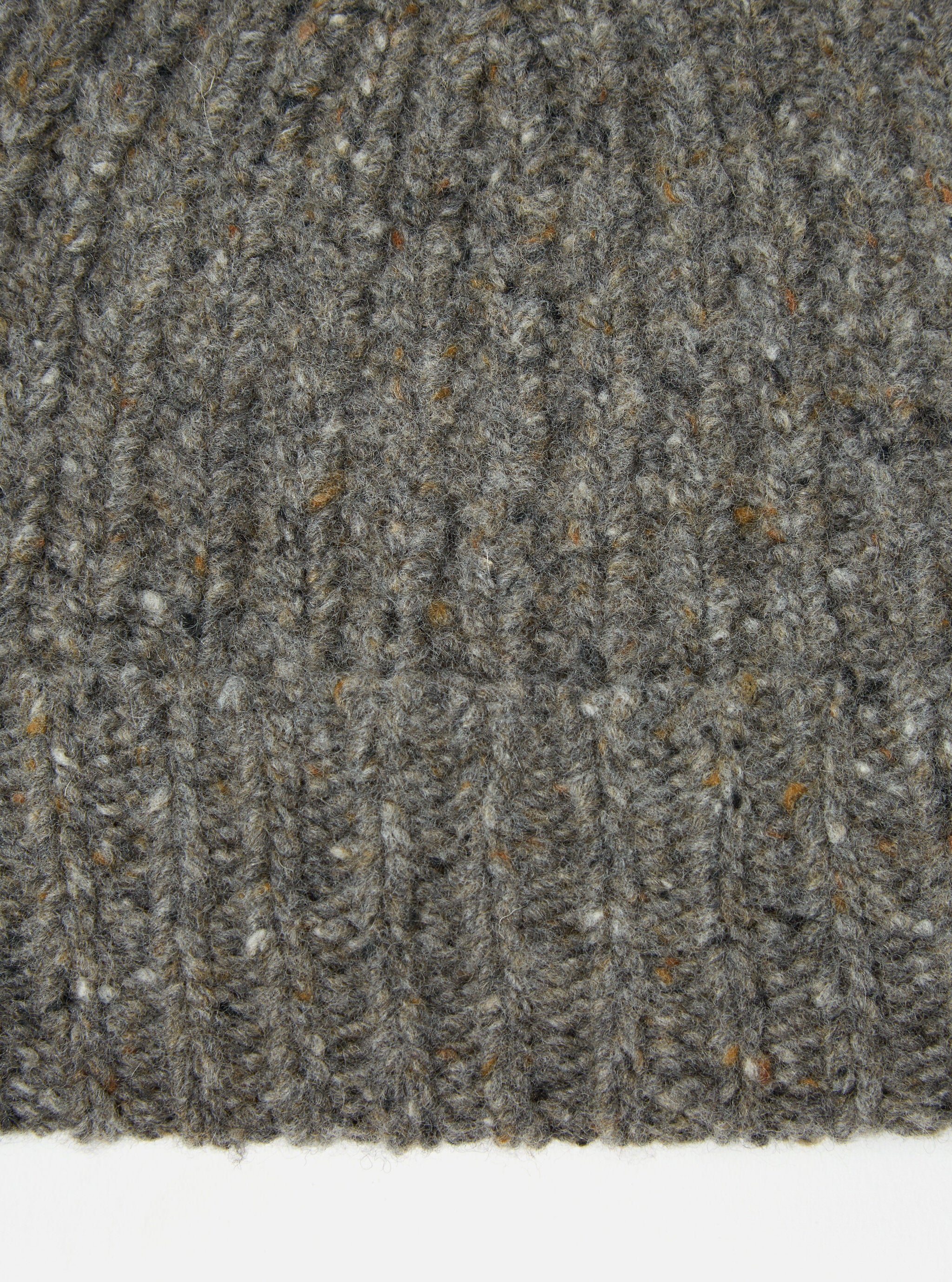 Universal Works Watch Cap in Grey Lambswool Fleck