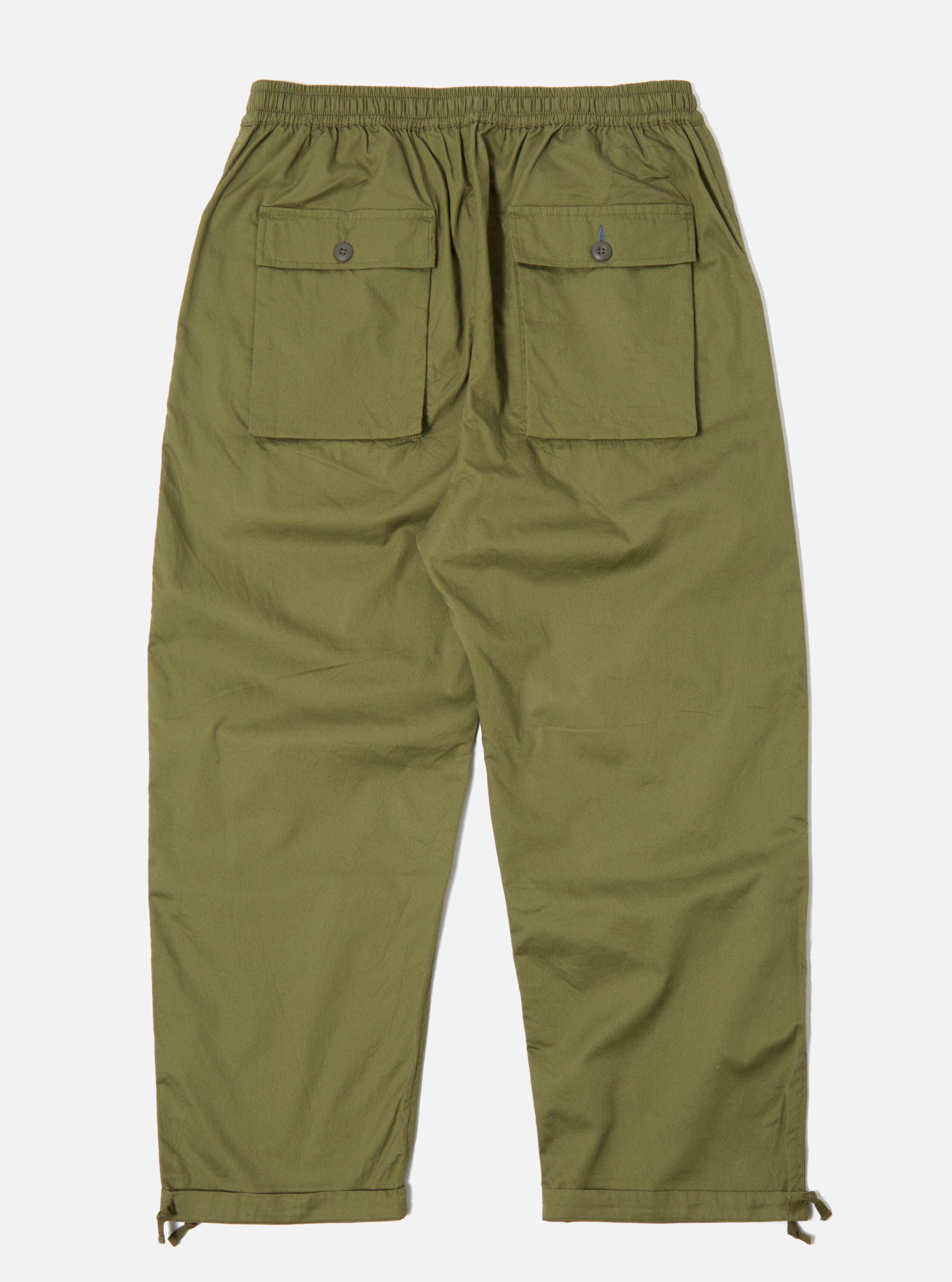 Universal Works Parachute Pant in Olive Fine Twill
