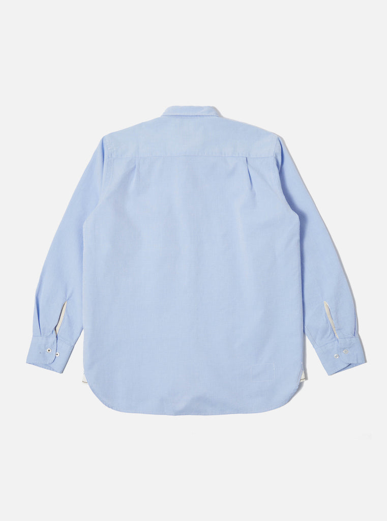 Universal Works Square Pocket Shirt in Sky Barca Waffle Cotton