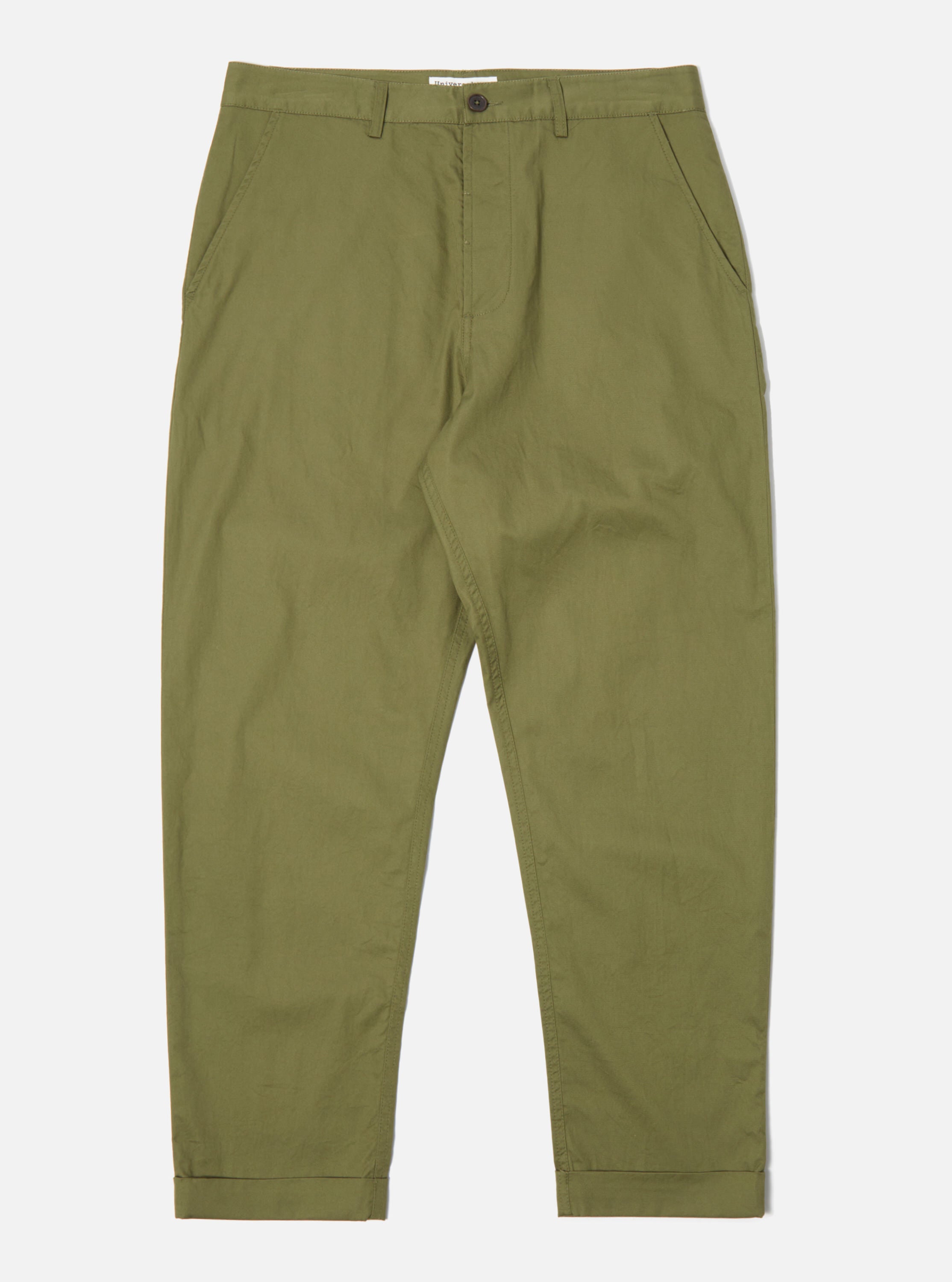 Universal Works RB Chino in Olive Fine Twill