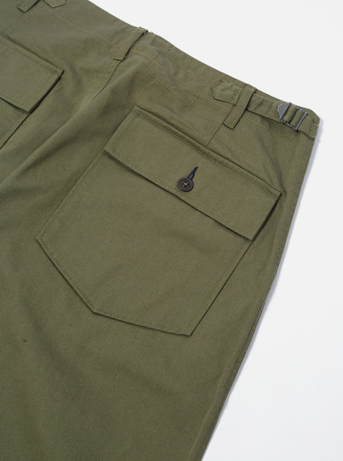 Universal Works Fatigue Pant in Light Olive Twill