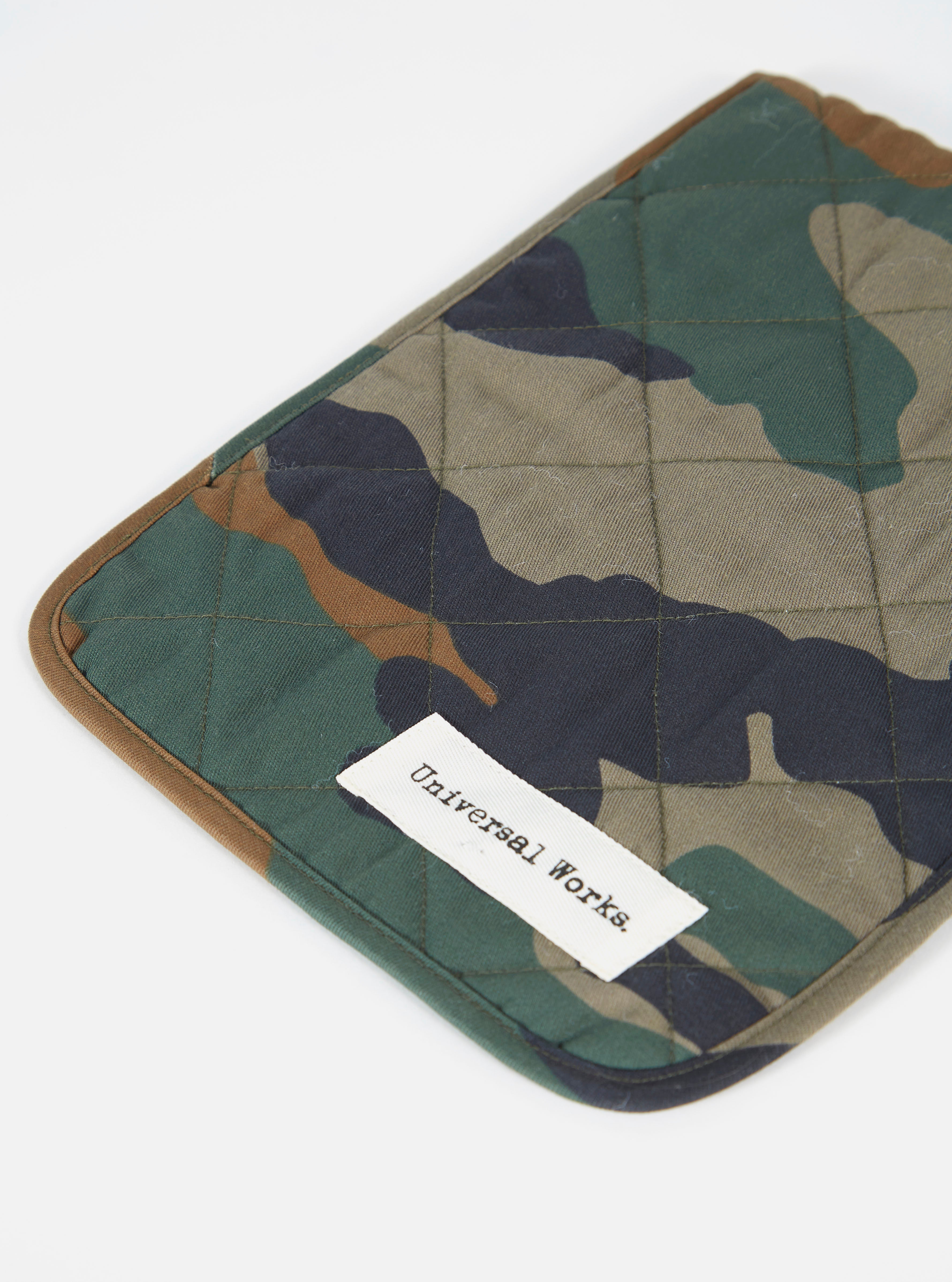 Universal Works iPad Case In Olive Camo Twill