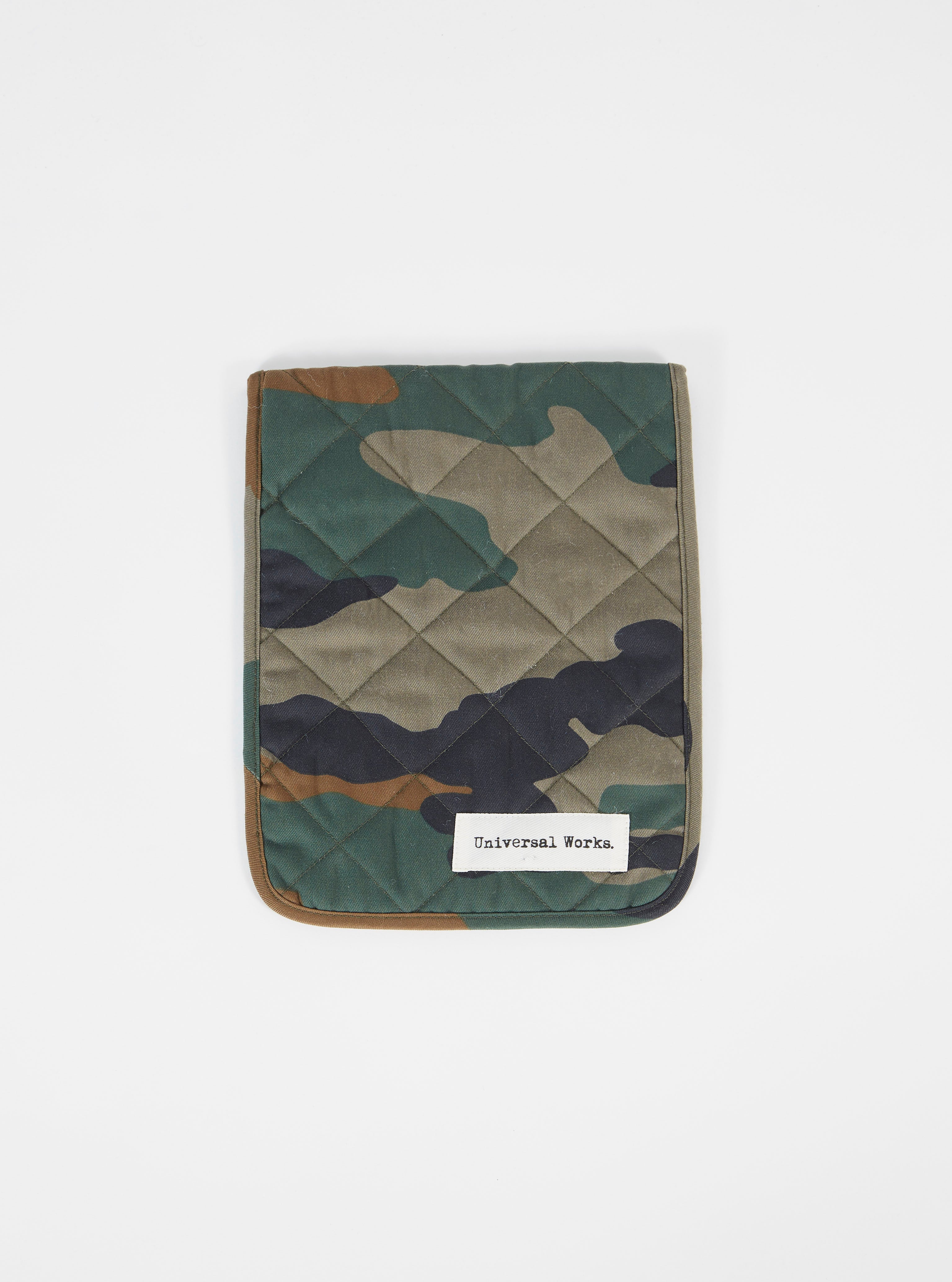 Universal Works iPad Case In Olive Camo Twill