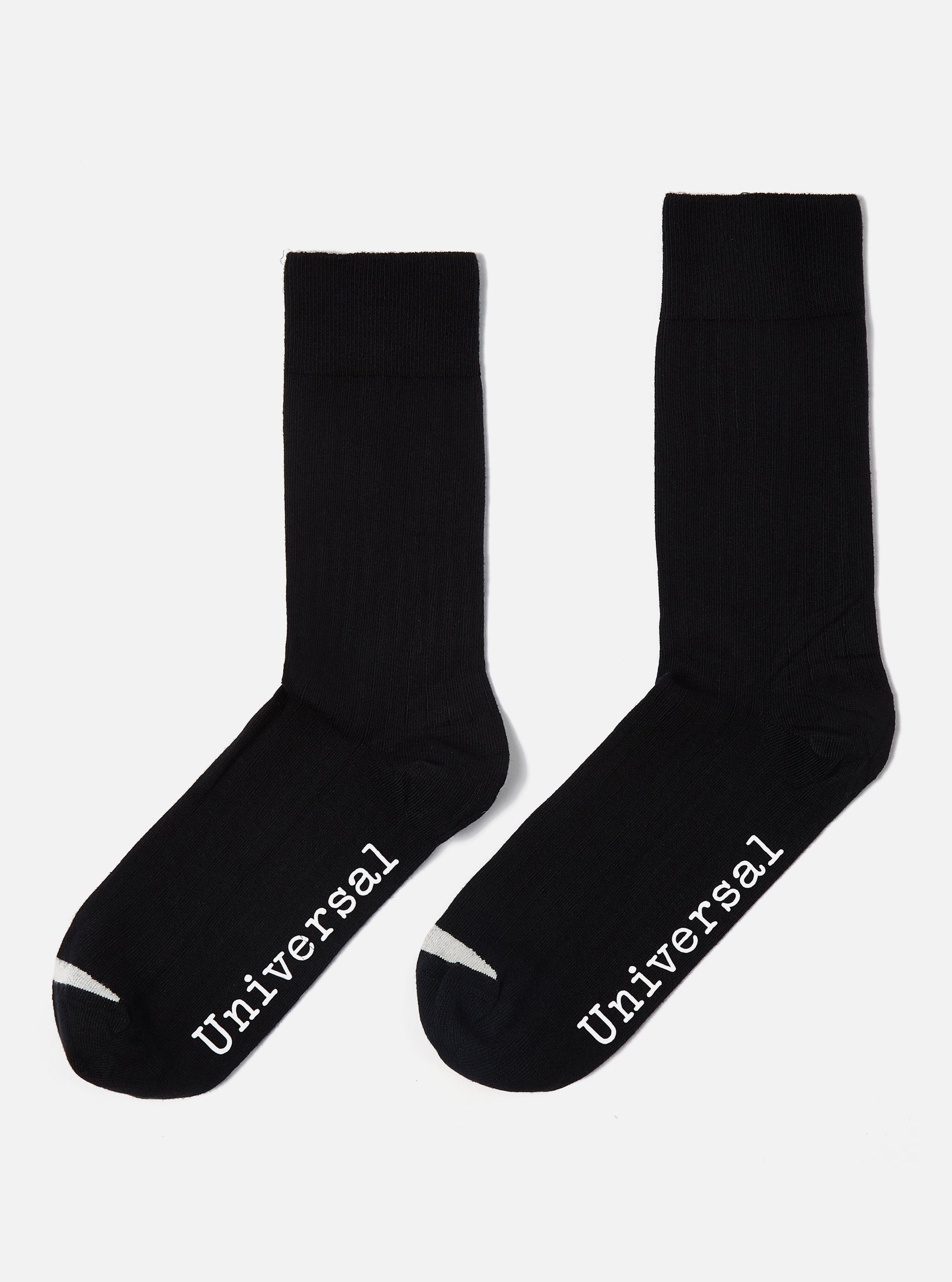 Universal Works 3 Pack Modal Sock in Black/Navy/Cumin Rib Knit