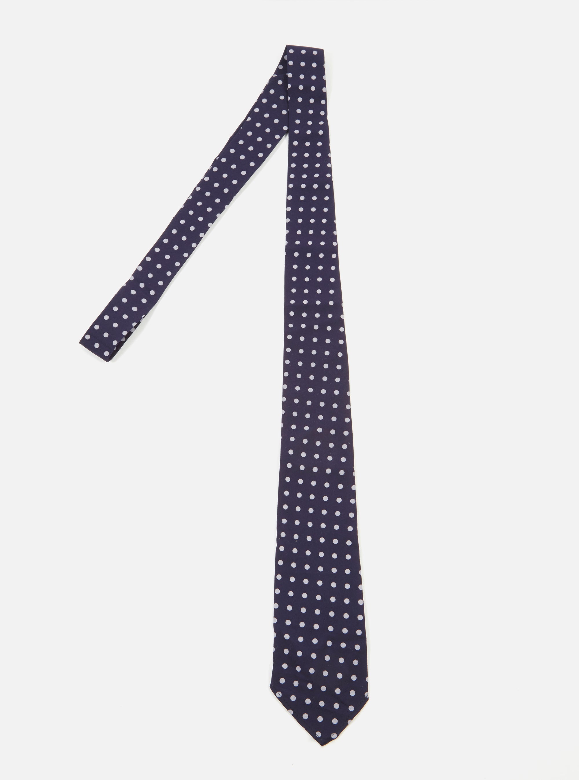 Navy Dot Print Tie